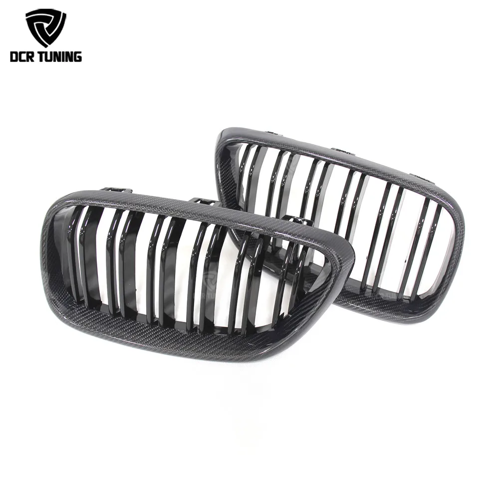 Для BMW 2 серии F22 F23 F87 M2 2014 2015 2016 on Dual Slats передняя решетка из углеродного волокна с