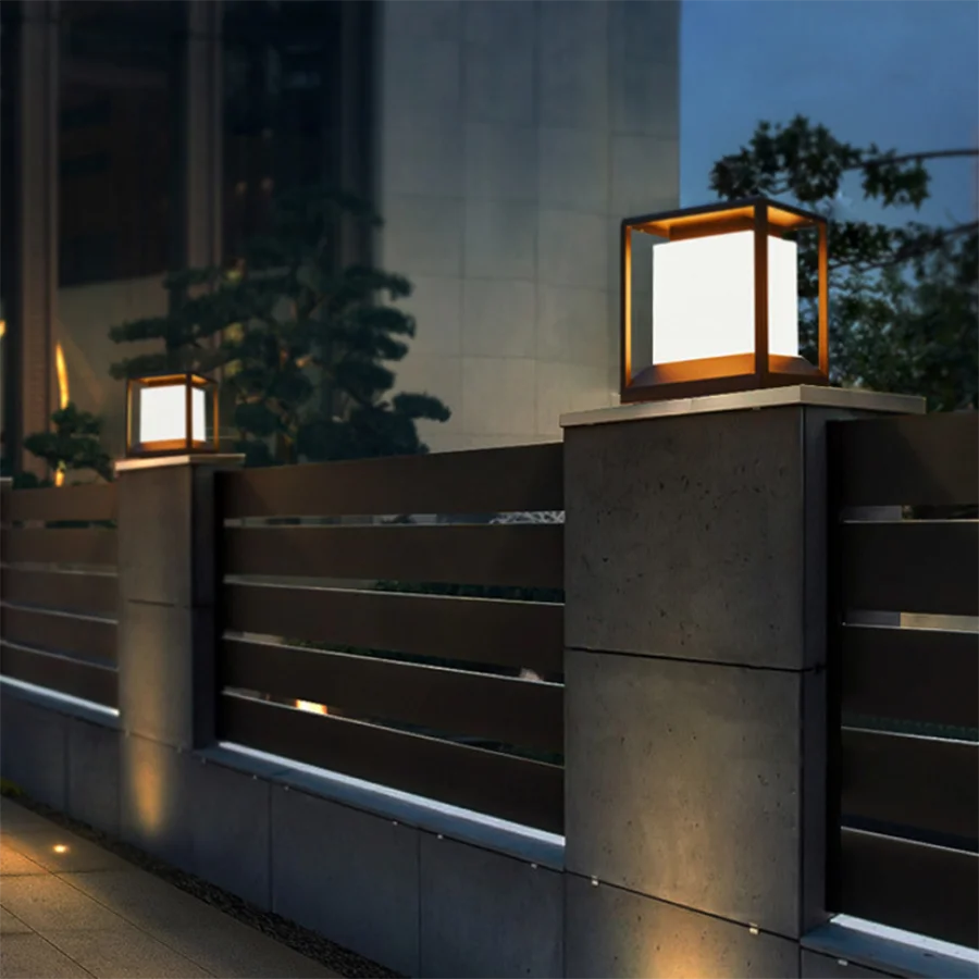 

Outdoor Garden Landscape Pillar Light Solar Lawn Post Light Villa Courtyard Fence Gate Bollard Light Landscape Column Lights