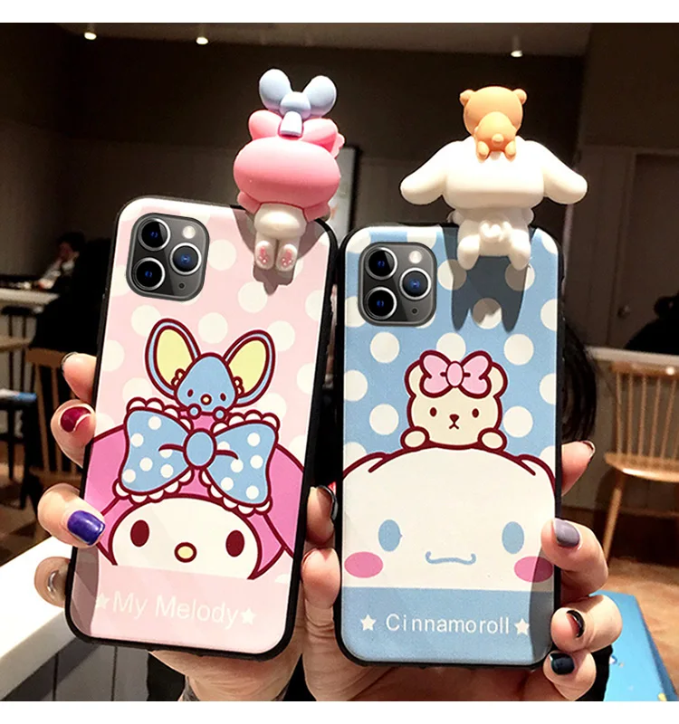 Для iPhone 11 pro Max милый 3D My melody Мягкий чехол из ТПУ для x XR XS 6 6S 7 8plus задняя крышка с