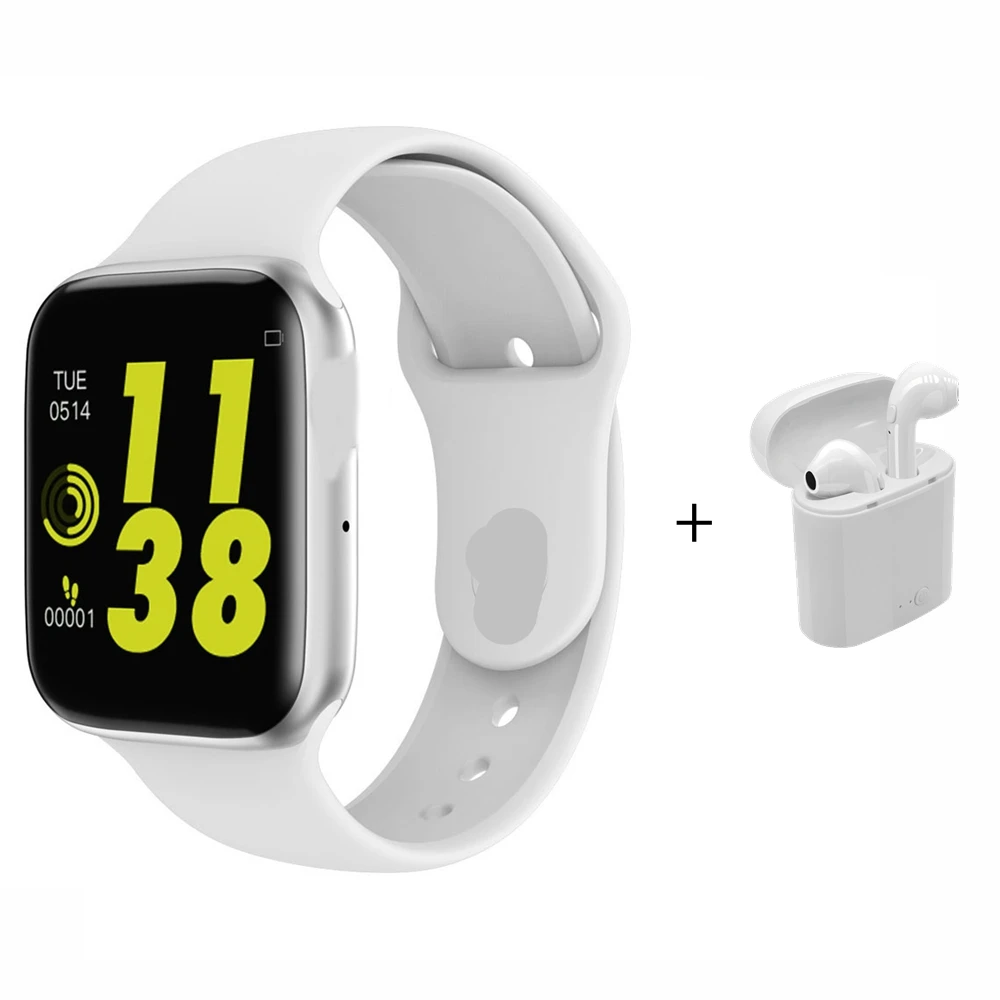 Умные часы для мужчин, пульсометр Iwo 9, Часы SmartWatch iwo 8/Iwo 10, умные часы для женщин/мужчин для Apple IOS Iwo 8 Plus pk F10 W34 - Цвет: white add ear bin