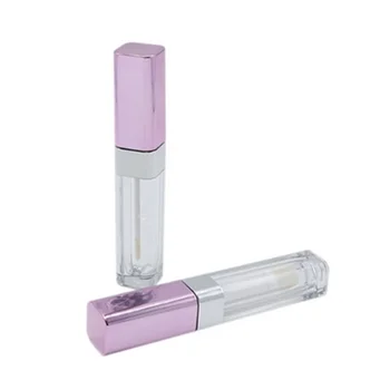 

5Pcs/lot 5ML Square Empty Lip Gloss Balm Tube Container Plastic Applicator Brush Eyelash Growth Oil Cosmetic Refillable Bottle