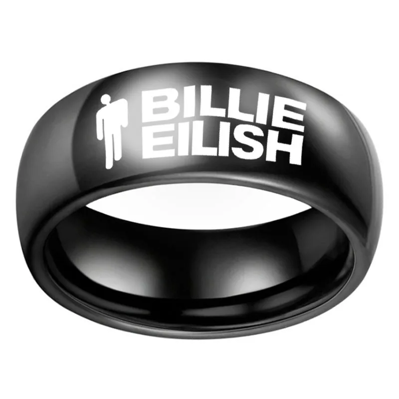 Billie Eilish кольцо из нержавеющей стали модное ювелирное изделие хип-хоп Billie Eilish кольца для влюбленных мужские и женские ювелирные изделия