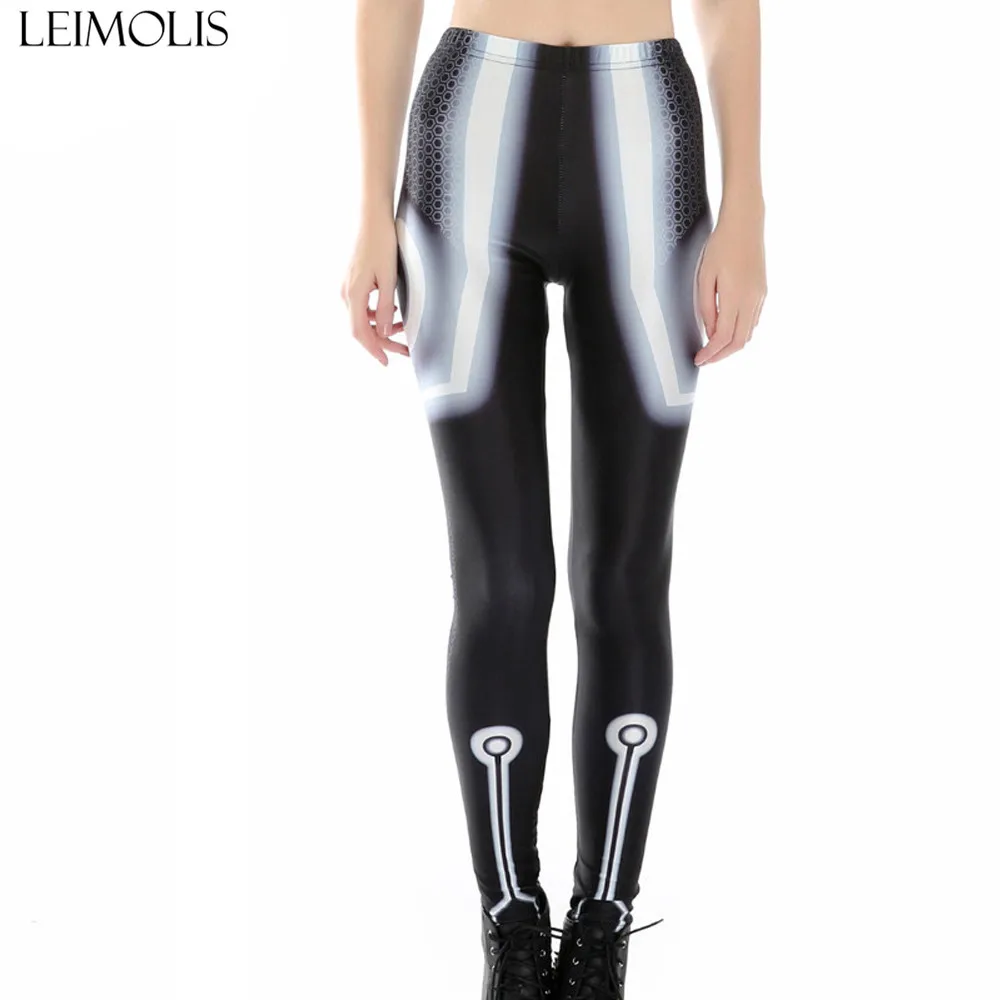 

LEIMOLIS 3D print dark Genesis Harajuku punk High Waist workout push up spandex plus size fitness leggings women pants