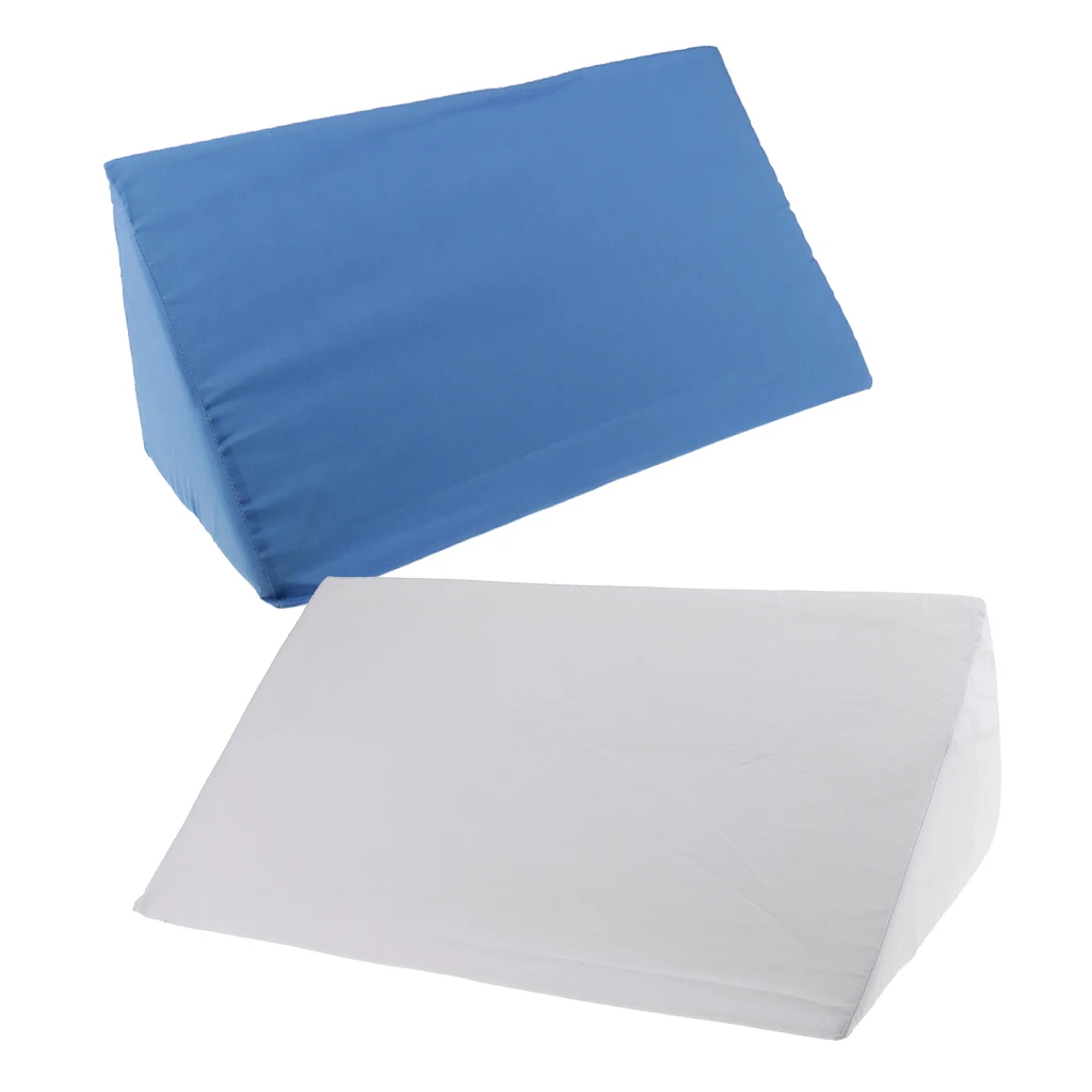 2 Pieces Foam Bed Wedge Pillow Back Leg Elevation Cushion Washable Cover