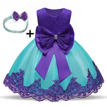 Детские платья для девочек 12 месяцев, платье для дня рождения с вышивкой, бальное платье, крестильное платье для маленькой принцессы