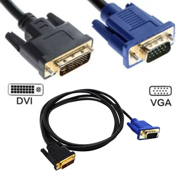 

ZERODATE Dual-link DVI-I DVI To VGA D-SUB Video Adapter Cable Converter Wire 1.5 M DVI To VGA Cable