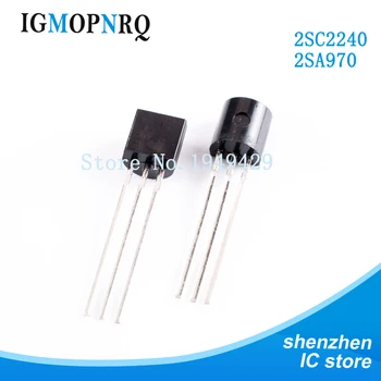 

50pcs free shipping 2SA970 2SC2240 (25PCS* A970 +25PCS* C2240 ) TO-92 Bipolar Transistors - BJT NPN Gen Pur SS new original