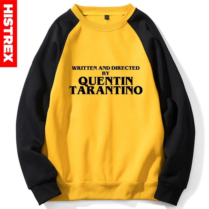 Мужская толстовка Quentin Tarantino PulpFiction, написанная и направленная Квентин Тарантино, желтые толстовки, женская уличная одежда - Цвет: Цвет: желтый