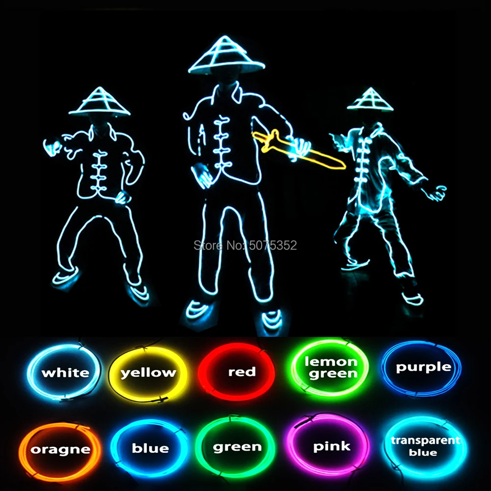 Chinese Style Cosplay Costume Led Lighting Soldier Stage Performance EL DIY |