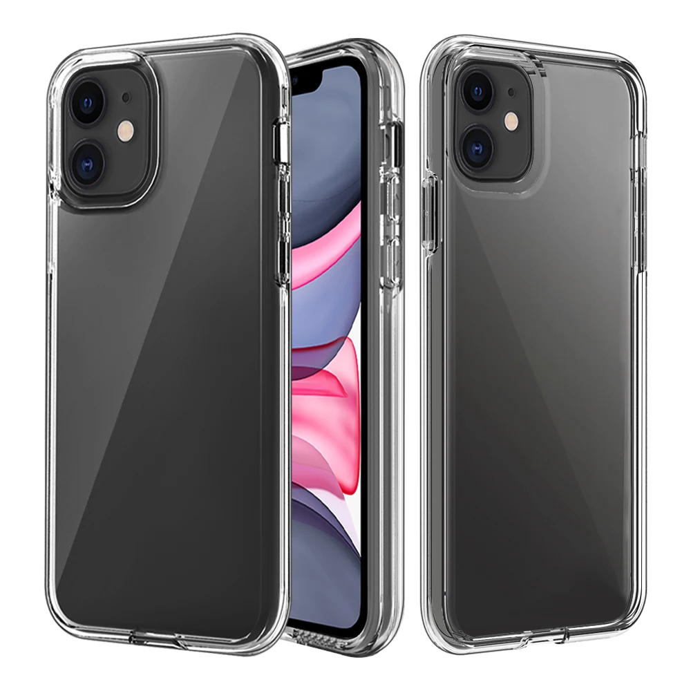 For iPhone X 10 XS XR XS Max Case Transparent Soft TPU Hard PC Fashion Phone 2
