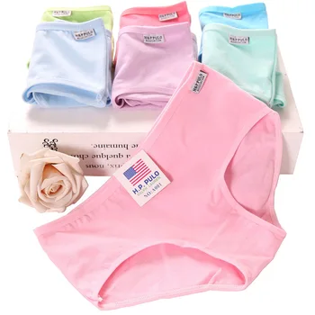 

Women's Briefs Comfortable Cotton Mid-waist Underwear Women Solid Color Sexy Ultra-thin Panties