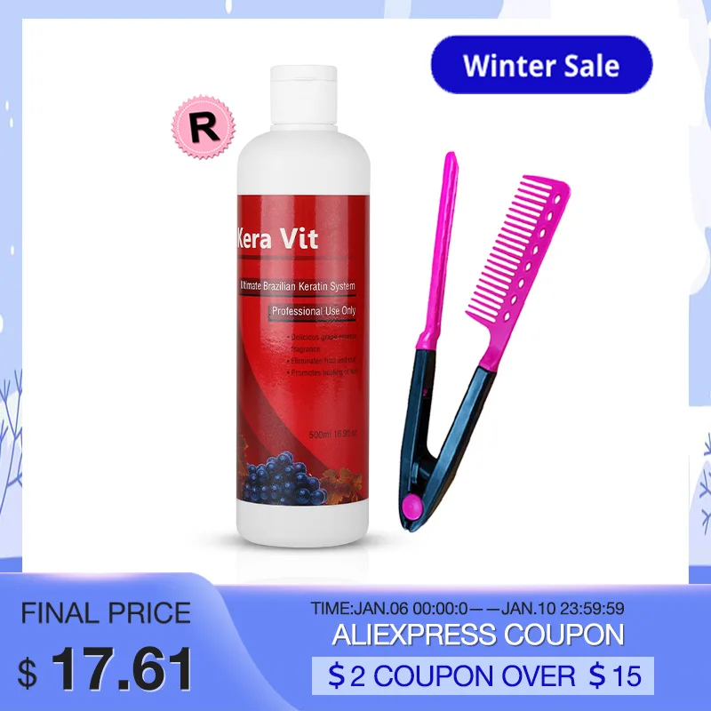 

Miracle Hair Treatment 12% Formaldehyde Brazilian Keratin For Resistant Curly Hair Straightening Cream with Red Comb Products