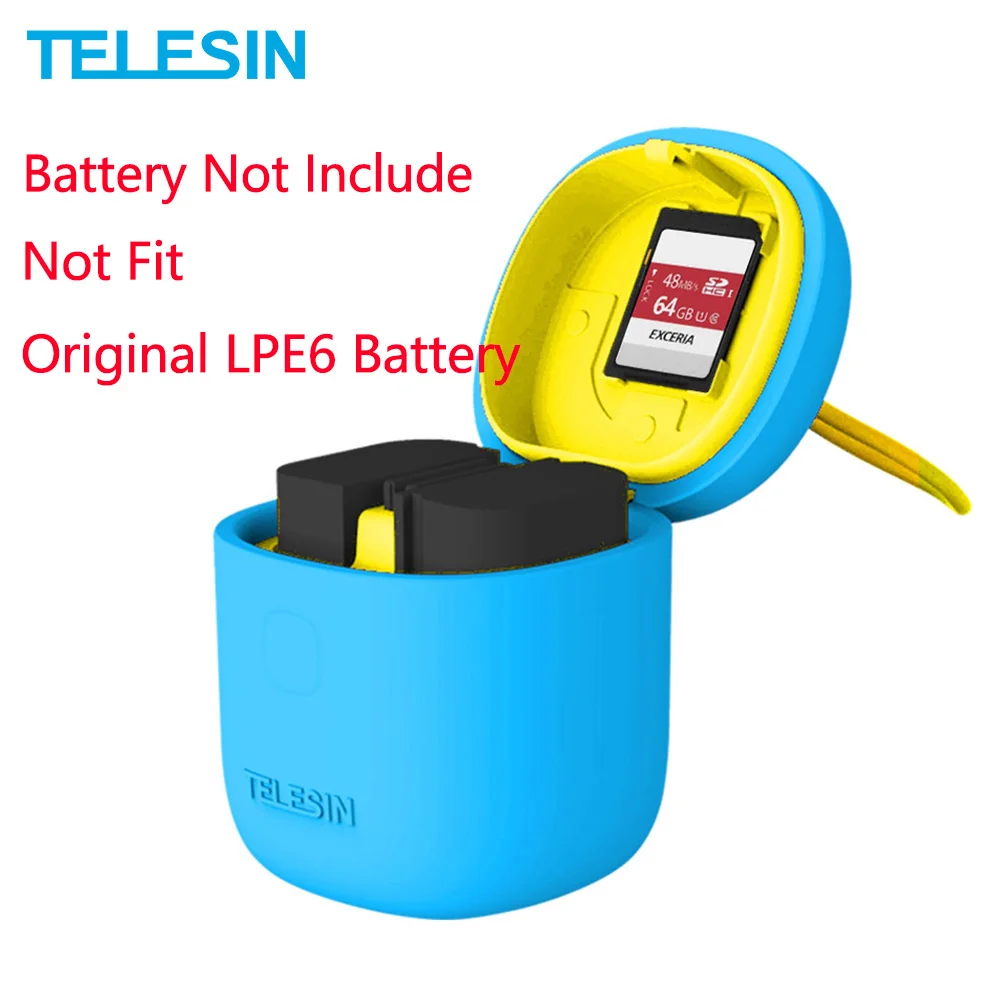TELESIN ALLIN BOX многофункциональное зарядное устройство LPE6 и для чтения SD-карт чехол