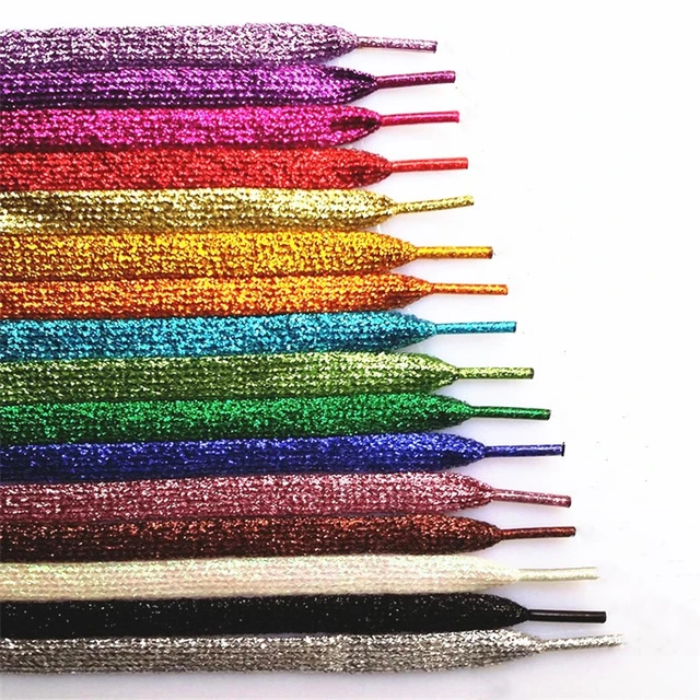 Cordones coloridos con estampado degradado de arcoíris para zapatillas,  cordones planos de color cromático, 110CM, 1 par - AliExpress