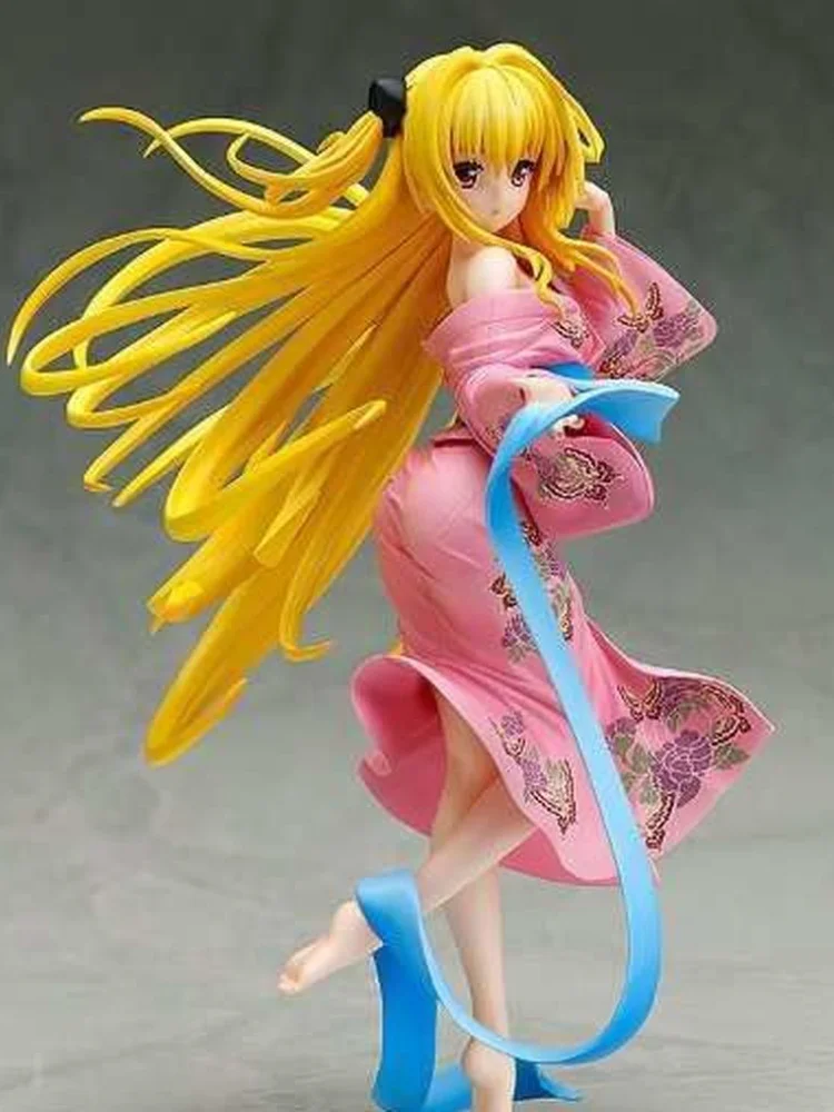 22CM Japanese Anime To Love Ru Golden Darkness Eve Yami Yukata Ver.PVC