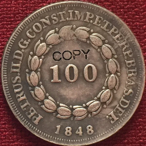 1848 Бразилия 100 рейс копия монет | Дом и сад
