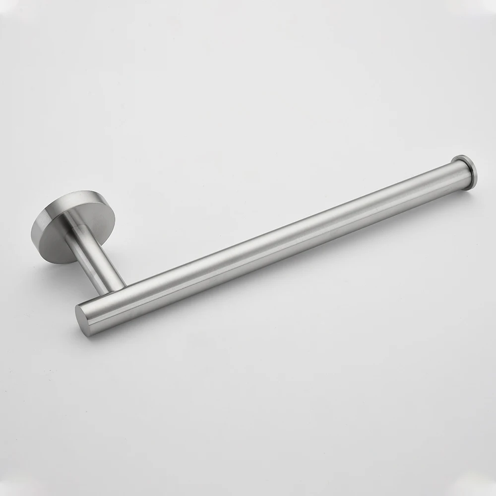 Bathroom Hardware Set Accessories Kit Brushed Stainless Steel Round Wall Rack Hand Bar Toilet Roll Paper Holder Robe Towel Hook bathroom accessories set