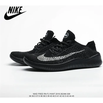 

Nike Knit Breathable Lightweight Running Shoes Free Rn Flyknit Barefoot Series 3M Reflective Gypsophila Mesh Size 40-45 Men