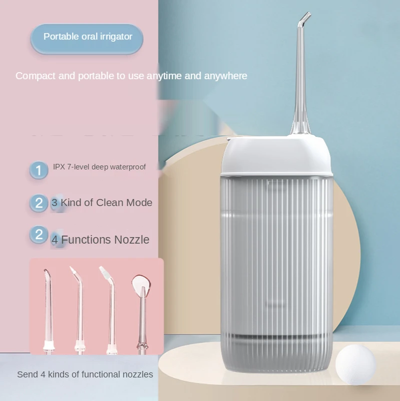 구강 Irrigator 충전식 물 치실 휴대용 IPX7 방수 치과 물 Flosser 제트 무선 치아 클리너 flosser