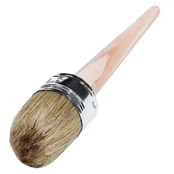 

50mm Wooden Handle Round Bristle Chalk Oil Paint Painting Wax Brushes 185mm Long