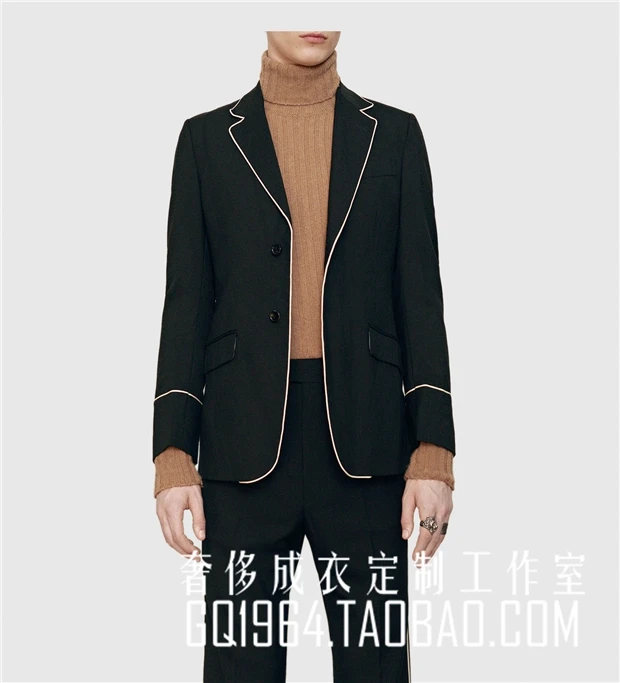 

S-5XL 2019 New Men's GD Hair Stylist fashion British Splicing Blazer wool Suit Plus size Singer costumes