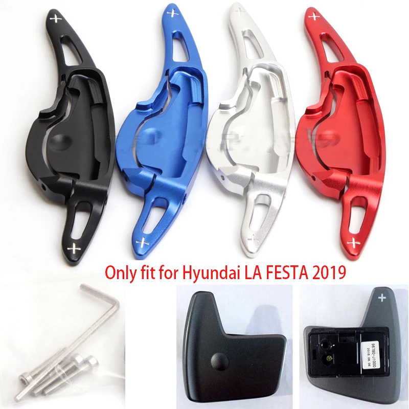 

For Hyundai LA FESTA 2019 2pcs Steering Wheel Aluminum Shift Paddle Shifter Extension Car-styling