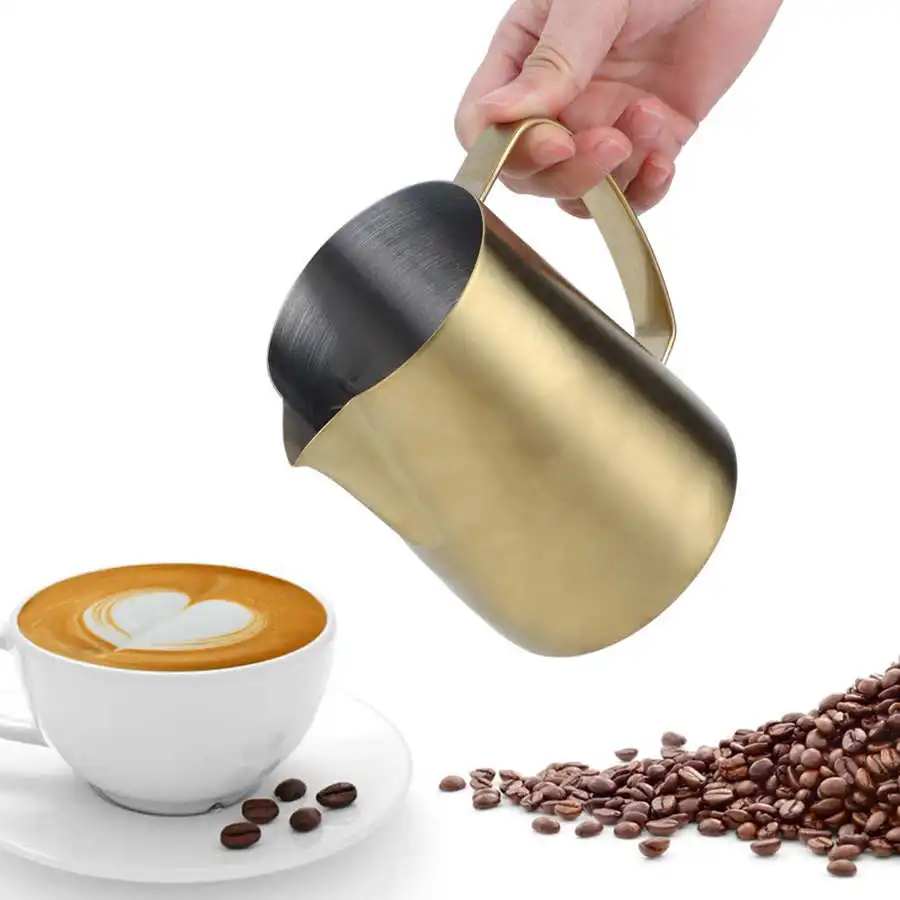 Milk Frother Jug Milk Frothing Jug 380ml/400ml/600ml Stainless Steel