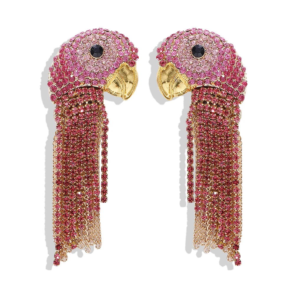 

Boho Statement Tassel Bee Owl Bird Earrings for Women Trendy Animal Glass Crystal/Beads Drop Earring Wedding Party Creative Gift