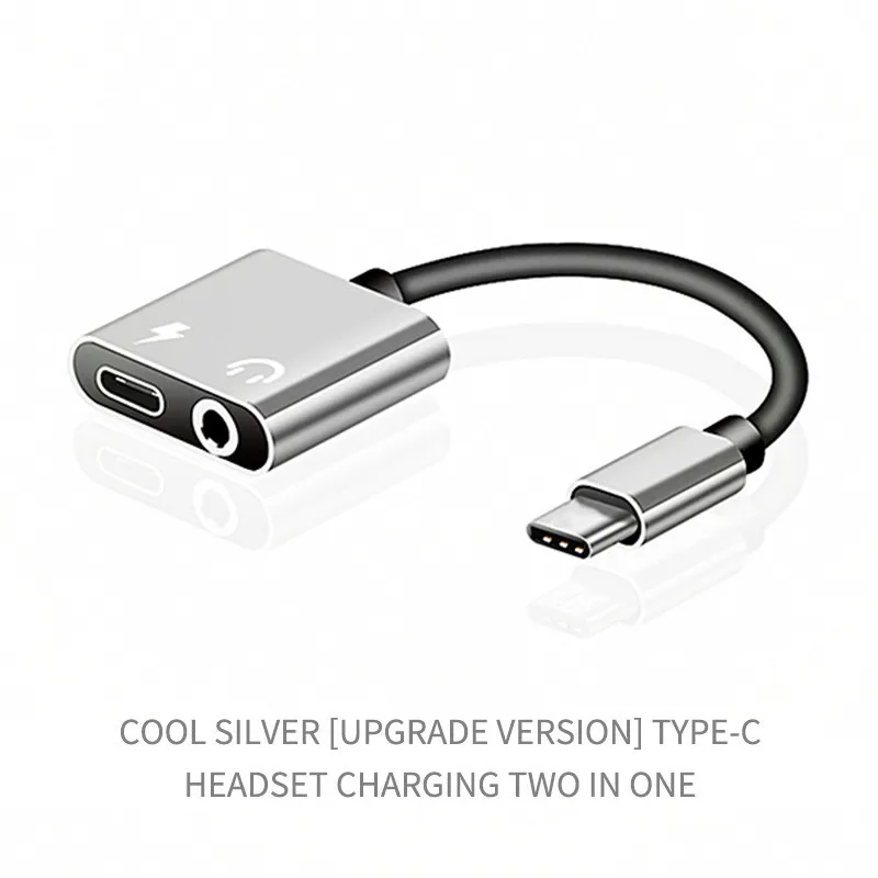 Usb type-C до 3,5 мм аудио адаптер type C разъем для наушников аудио конвертер кабель для samsung S8 huawei mate 9 LG G6 Xiaomi - Цвет: Серебристый