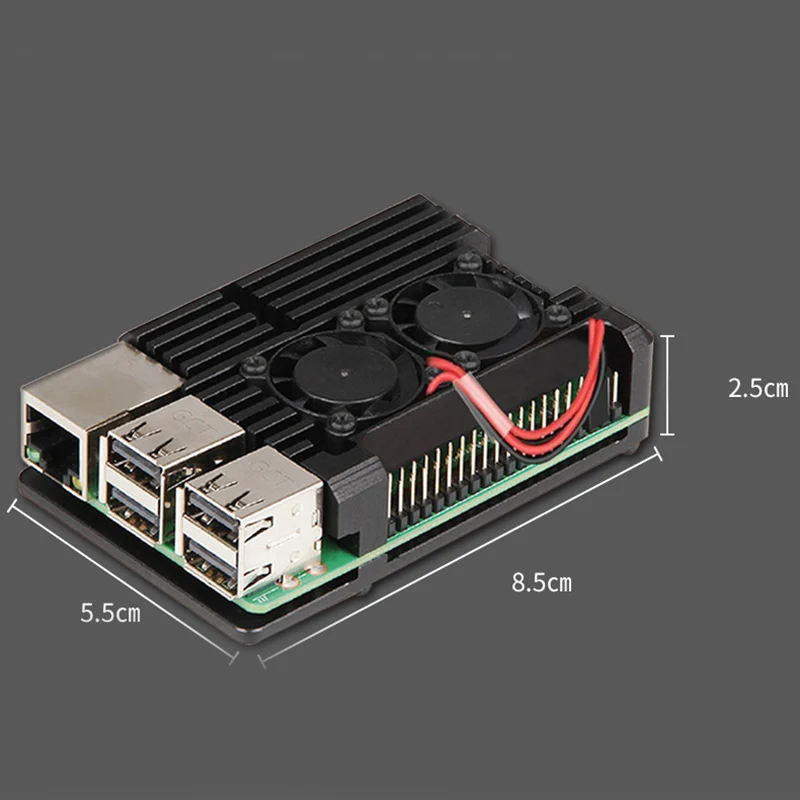 Новинка для Raspberry Pi3 Generation B type 2b/3b корпус из алюминиевого сплава Вентилятор охлаждения DOM668