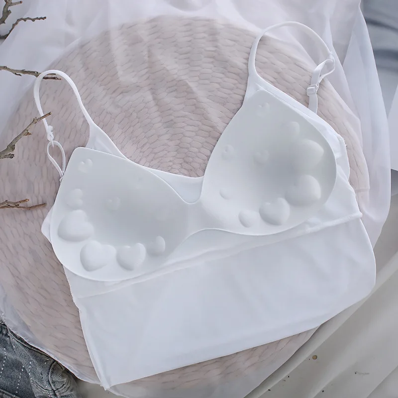 Women Crop Top Bandeau Bra Tube Top Cropped Sexy Seamless Underwear Lingerie Streetwear Low Back Bralette Removable Pads women lingerie bra women tube tops