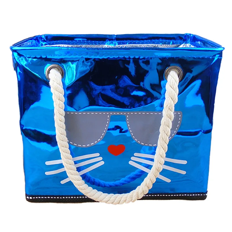

Portable Foldable Cute PU Storage Hand Bags Inside and Outside Waterproof Organizer Bag for The Bath,Travel, Spa, Home,Pool