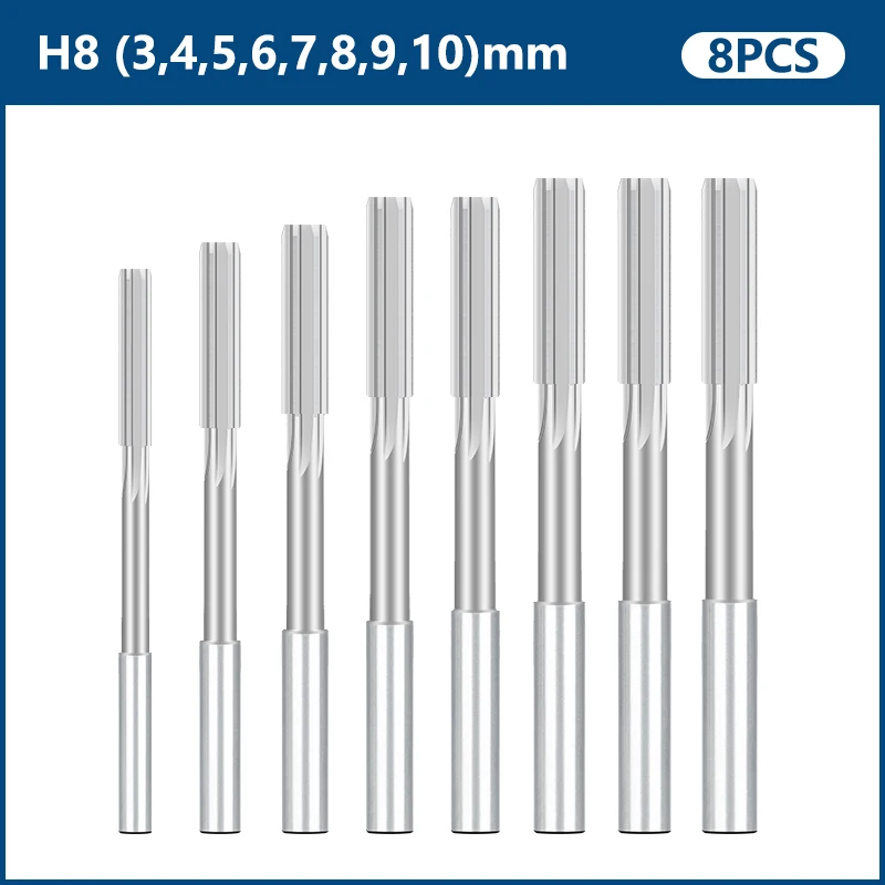 HSS Reamer Machine Straight Shank Chucking Reamer 2/2.5/3/4/5/6/6.5/7/8/9/10/11/12mm