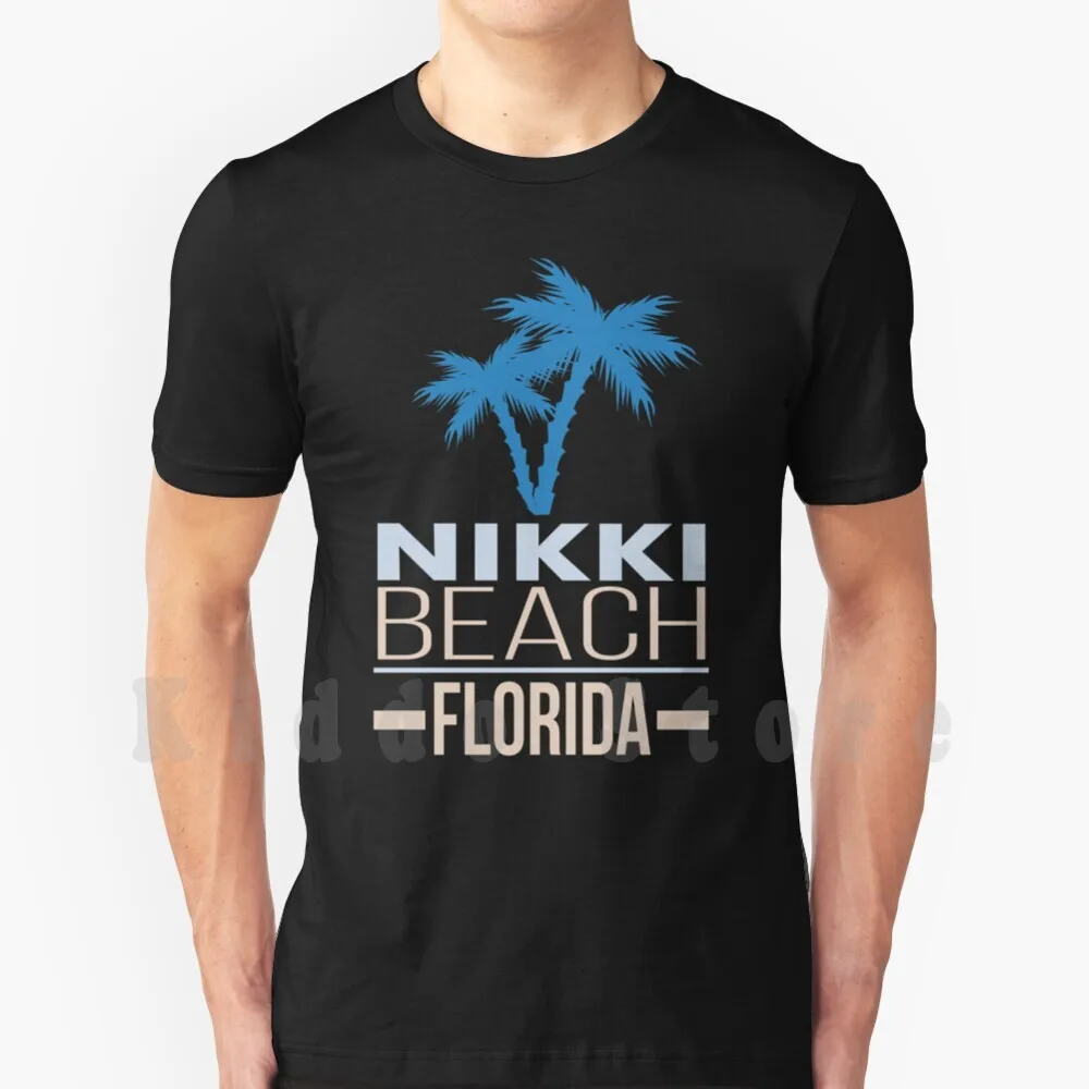 Nikki Beach Florida Con Palme T Shirt Cotone Uomo Stampa Fai Da Te Cool Tee Nikki Beach Nikki Beach Florida Nikki Florida