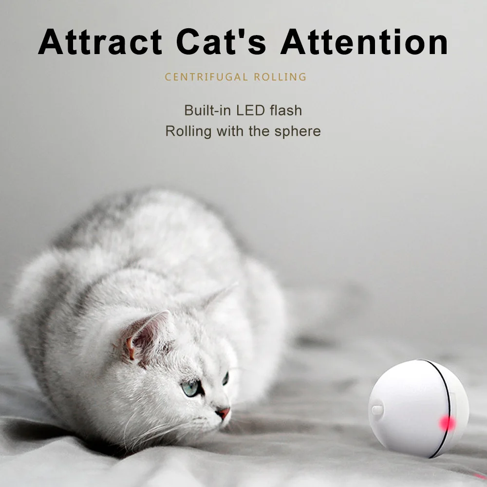 Электрический прокатный Кот мяч игрушки для кошек Интерактивный Лазерный магический шар игрушка с лазером светящиеся шары для кошек держать вашего питомца занят