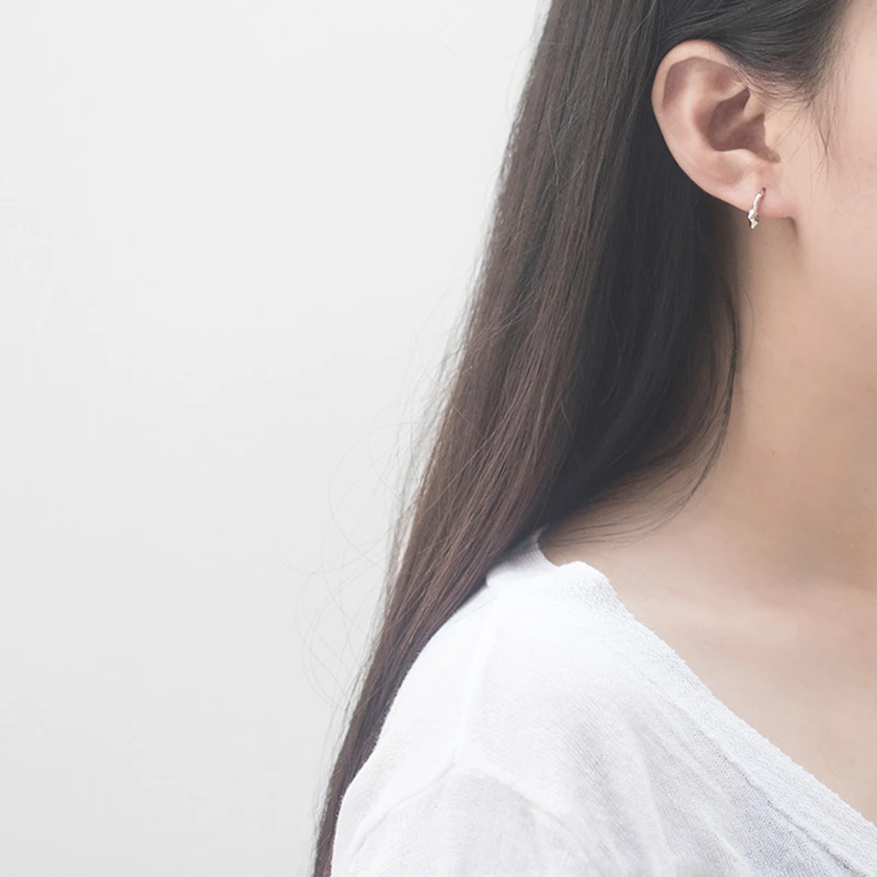 925 sterling silver earring fashion Personalized cone ear ring ear bone ear buckle trend boy girl silver ear jewelry