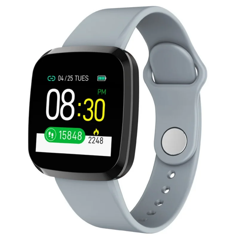 Серый P3 Smartwatch IP67 водонепроницаемый usb зарядка фитнес-монитор часы браслет с пульсом кровяное давление кислородный будильник - Цвет: Серый