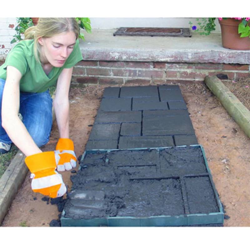 Precast Concrete Paving Mold For DIY Garden Pave Ways And Plastic Concrete Block Paving Mold