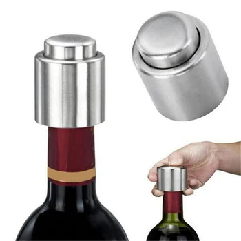 

Wine Bottle Stopper Fresh Vacuum Sealer Bar Tools For Celebration Party 1Pc Stainless Steel Champagne/Red Wine Sealer #G