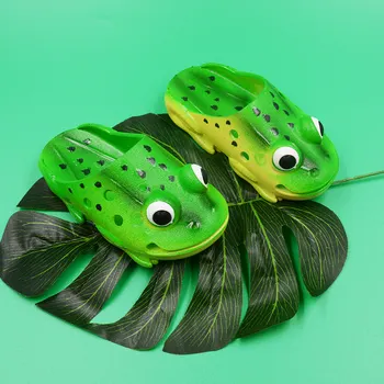 

Summer Baby Boys Girls Beach Sandals Slippers Flip Shoes Cute Cartoon Toddler Baby Kids Lovely Frog Non Slip Slipper Sandals