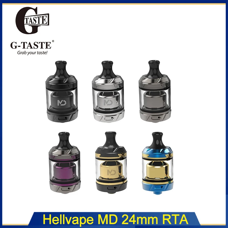 Распылитель G-taste Hellvape MD RTA емкостью 2 мл/4 мл и резервуар диаметром 24 мм для MTL и DTL испарителя воздушного потока VS ZEUS X