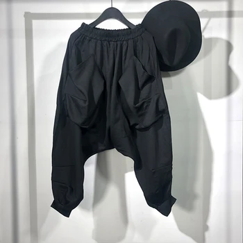 

2019 autumn new men's personality loose harem pants Japanese street tide men hip hop pants