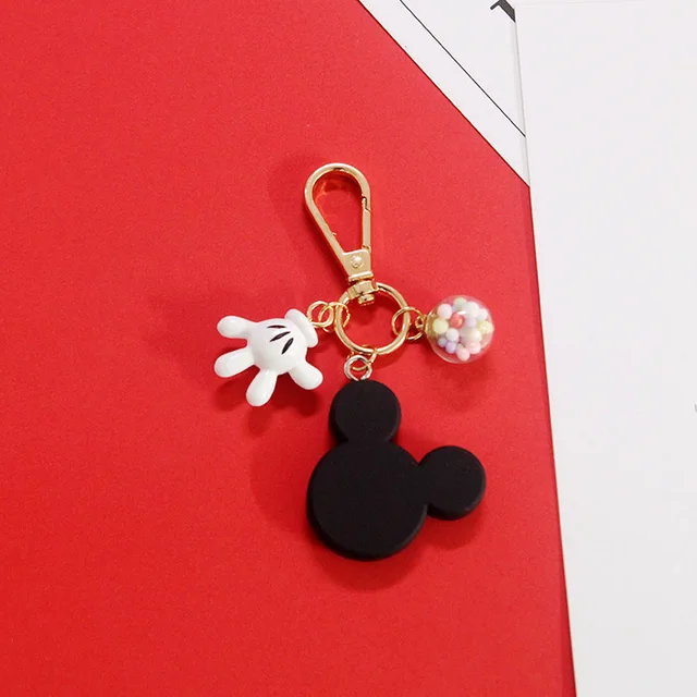 Disney Cute Creative Mickey Head Pendant Car Keychains Women Girls Charm Bags key Chain Accessories Lovers Keyring Wholesale 1