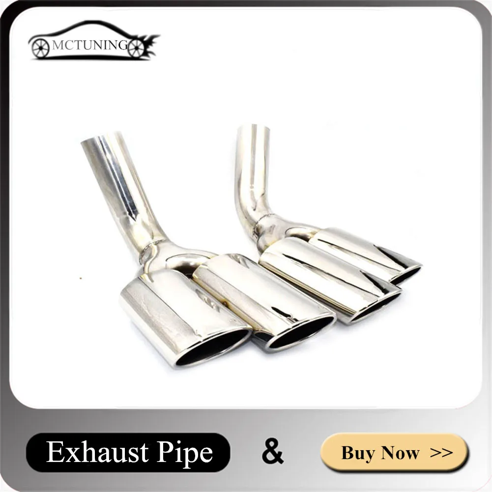 

One Pair Silver Stainless Steel Car Exhaust Pipe 2009-2016 For Mercede-s B-ENZ G500 G320 G550 Change G63 Car Rear Muffler Tip