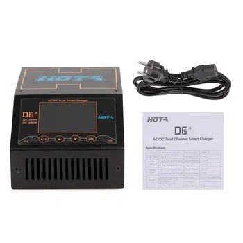

HOTA D6+ Charger AC / DC Dual Channel High Power Smart Lipo Battery Balance Chargers Discharger for RC Drone Spare Parts