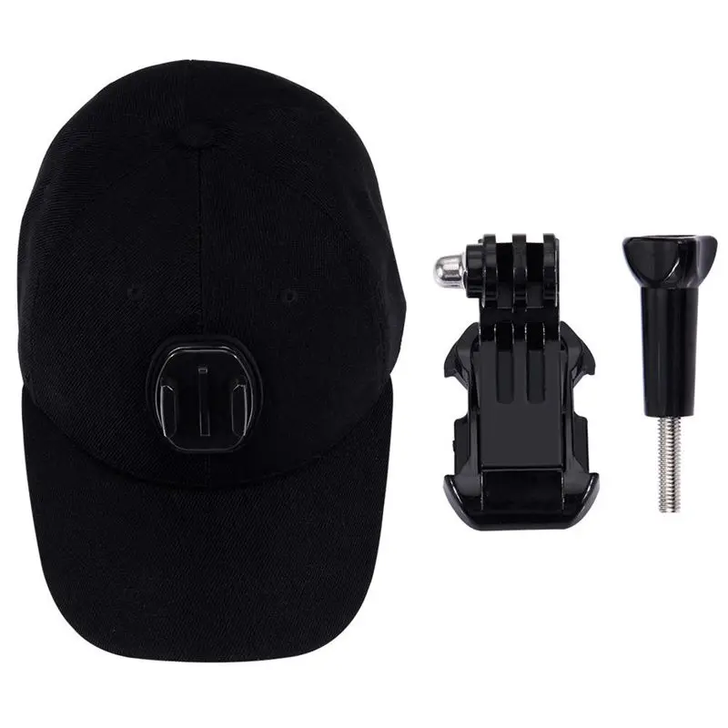 Для Go Pro Аксессуары для улицы Солнцезащитная шляпа Topi бейсболка с держателем крепление для GoPro HERO5 HERO4 Session HERO 5 4 3 2 1 черный