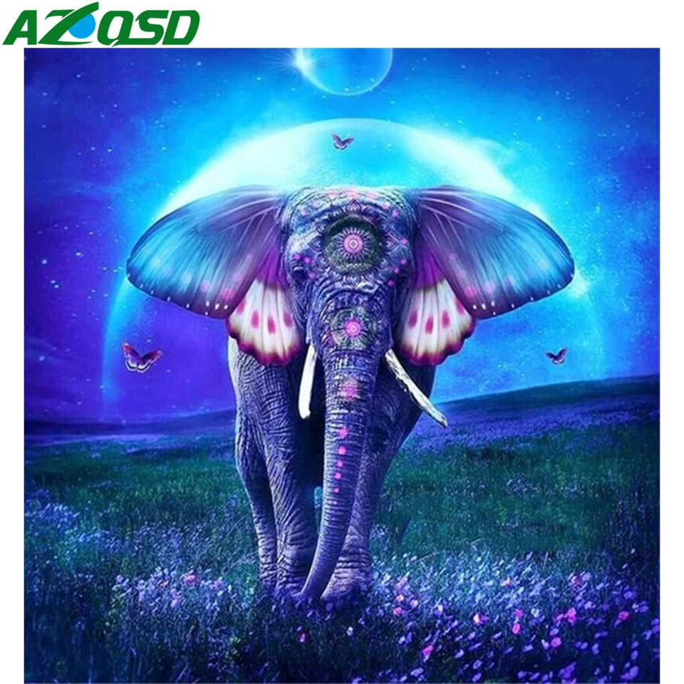 AZQSD алмазная вышивка бабочка слон крестиком рукоделие мозаика животное картина