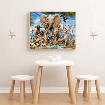 

1000Pieces Animal World Jigsaw Puzzles EducationalToy Intellectual Decompressing Fun Game For Kids Adults Y