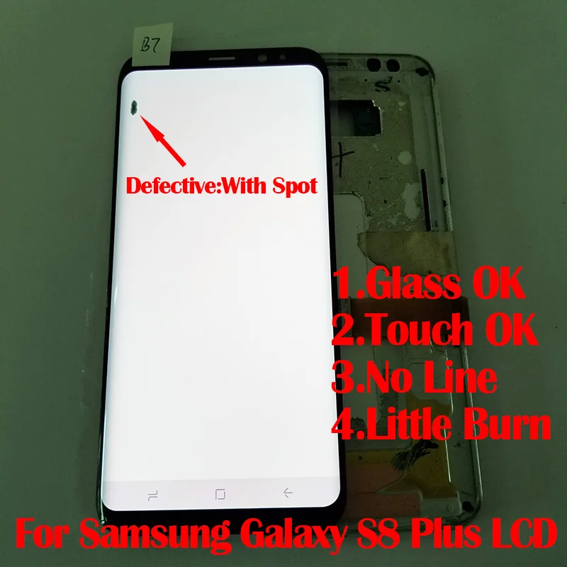 B7 Супер AMOLED ЖК-дисплей для samsung Galaxy S8 G950f S8 Plus G955f ЖК-дисплей+ сенсорный экран дигитайзер с точечным экраном - Цвет: B7
