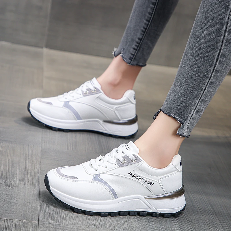 Vulcanize Shoes Womens Sneakers Non-Slip Walking School New-Fashion 40 PU Soft Soft